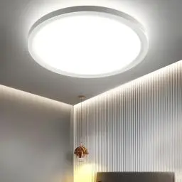 Produktbild: OTREN Deckenlampe LED Rund Deckenleuchte: Hauchdünn und Schlicht Lampe - Flach LED-Leuchte 4000K - Badezimmer IP44 Wasserfest für Wohnzimmer Schlafzimmer Küche Balkon Keller, 23CM