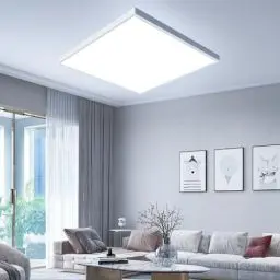 Produktbild: OTREN LED Deckenleuchte Flach, 24W Deckenlampe Quadrat Kaltesweiß 6500K, IP44 Modern Panel Lampe für Badezimmer Küche Wohnzimmer Schlafzimmer Flur, Ø23CM
