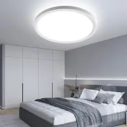 Produktbild: OTREN LED Deckenleuchte Flach Rund, 24W 6500K Deckenlampe Panel IP44 Badlampe Modern Ultra Dünn Lampe für Schlafzimmer Küche Wohnzimmer Flur Balkon Keller, Ø27CM