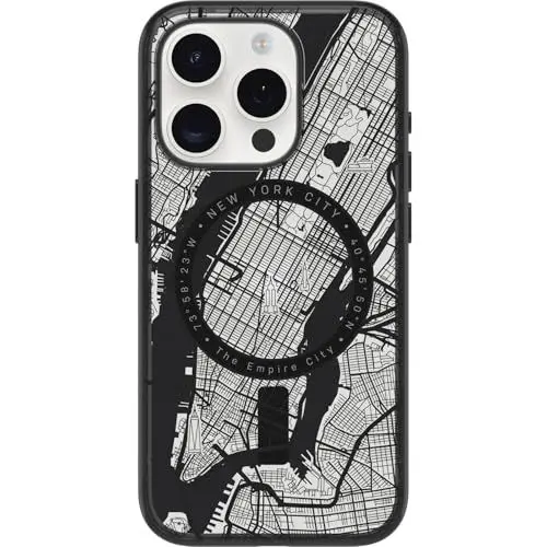 Produktbild: OtterBox Clear Case Serie mit MagSafe für iPhone 15 Pro, stoßfest, sturzsicher, Ultra-dünn, schützende dünne Hülle, 3X getestet nach Militärstandard, New York
