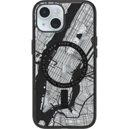 Produktbild: OtterBox Clear Case Serie mit MagSafe für iPhone 15, stoßfest, sturzsicher, Ultra-dünn, schützende dünne Hülle, 3X getestet nach Militärstandard, New York