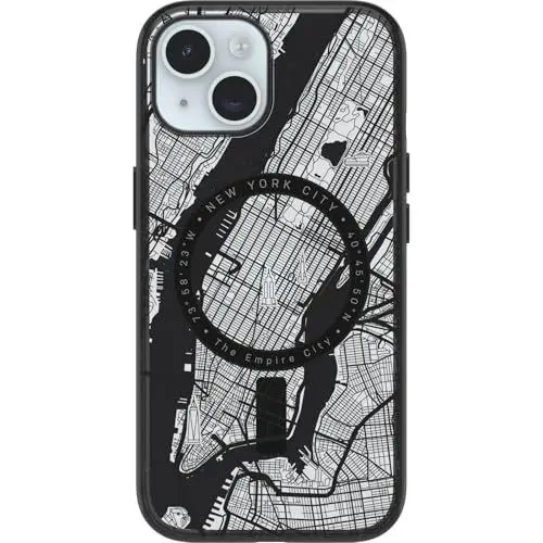 Produktbild: OtterBox Clear Case Serie mit MagSafe für iPhone 15, stoßfest, sturzsicher, Ultra-dünn, schützende dünne Hülle, 3X getestet nach Militärstandard, New York