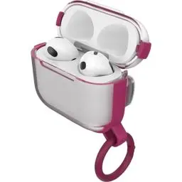 Produktbild: OtterBox Transparente Ohrhörerhülle AirPods 3rd gen, kompatibel mit MagSafe & kabellosem Aufladen, 360°-Schutz vor Aufprallschäden, Schutzhülle für Airpods, sichere Passform, Transparent/Pink