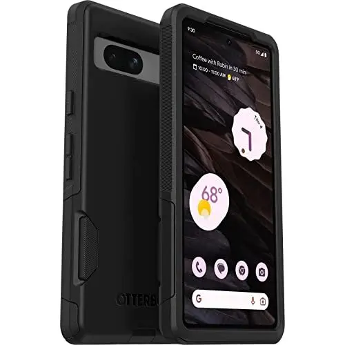 Produktbild: OtterBox Commuter Hülle für Google Pixel 7a, sturzsicher, schützende Hülle, 3X getestet nach Militärstandard, antimikrobieller Schutz, Schwarz