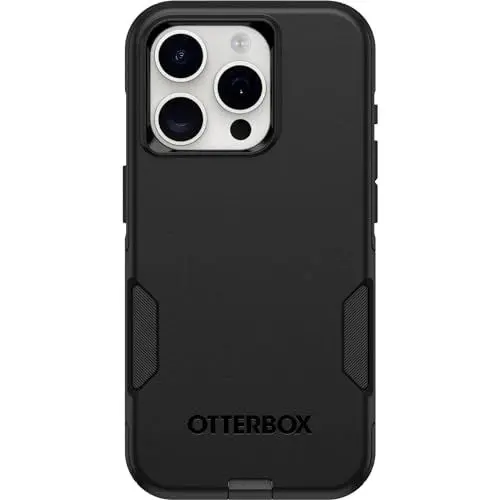Produktbild: OtterBox Commuter Hülle für iPhone 15 Pro, sturzsicher, schützende Hülle, 3X Schwarz, Keine Einzelhandelsverpackung