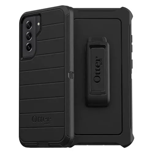Produktbild: OtterBox Defender Hülle für Galaxy S21 FE 5G, stoßfest, sturzsicher, Ultra-robust, schützende Hülle, 4X getestet nach Militärstandard, Schwarz