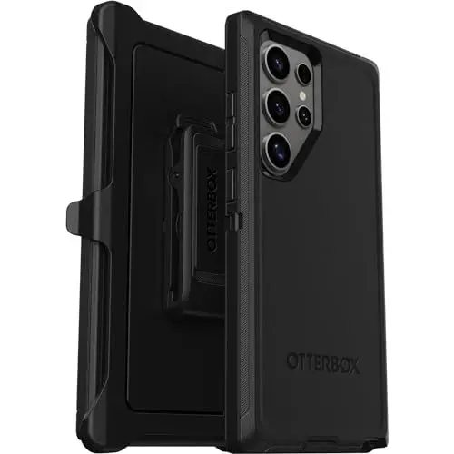 Produktbild: OtterBox Defender Hülle für Samsung Galaxy S24 Ultra, Stoßfest, Sturzsicher, Ultra-robust, Schützende Hülle, 5X getestet nach Militärstandard, Schwarz