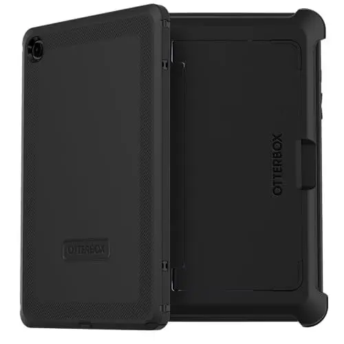 Produktbild: OtterBox Defender Hülle für Samsung Galaxy Tab S10 FE, Tab S9 FE, ultrarobuste Schutzhülle mit integriertem Displayschutz, 2X nach Militärstandard getestet, Schwarz, Keine Einzelhandelsverpackung