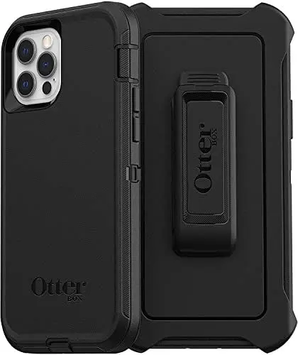 Produktbild: OtterBox Defender Hülle für iPhone 12 / iPhone 12 Pro, stoßfest, sturzsicher, Ultra-robust, schützende Hülle, 4X getestet nach Militärstandard, Schwarz