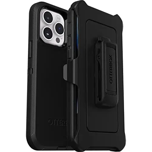Produktbild: OtterBox Defender Hülle für iPhone 14 Pro Max, stoßfest, sturzsicher, Ultra-robust, schützende Hülle, 4X getestet nach Militärstandard, Schwarz