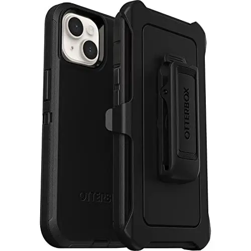 Produktbild: OtterBox Defender Hülle für iPhone 14/iPhone 13, stoßfest, sturzsicher, Ultra-robust, schützende Hülle, 4X getestet nach Militärstandard, Schwarz