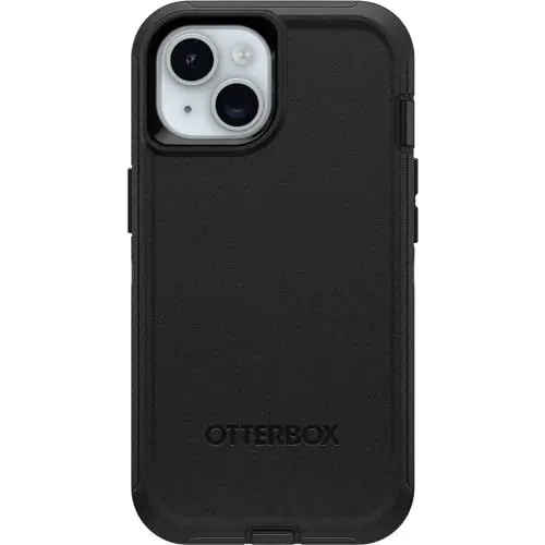 Produktbild: OtterBox Defender Hülle für iPhone 15 / iPhone 14 / iPhone 13, stoßfest, sturzsicher, Ultra-robust, schützende Hülle, 5X getestet nach Militärstandard, Schwarz, Keine Einzelhandelsverpackung