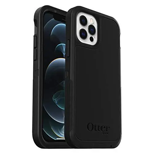 Produktbild: OtterBox Defender XT Hülle für iPhone 12 / iPhone 12 Pro mit MagSafe, stoßfest, Ultra-robust, schützende Hülle, 4X getestet nach Militärstandard, Schwarz, Keine Einzelhandelsverpackung