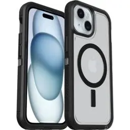 Produktbild: OtterBox Defender XT Hülle für iPhone 15 / iPhone 14 / iPhone 13 mit MagSafe, stoßfest, ultra-robust, schützende Hülle, 5x getestet nach Militärstandard, Transparent/Schwarz