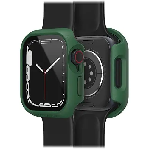 Produktbild: OtterBox Eclipse Bumper mit integrierter Displayschutzglas für Apple Watch Series 9/8/7 - 41mm, gehärtetes Glas, stoßfeste, sturzsichere und schlanke Schutzhülle für Apple Watch, Dunkelgrün