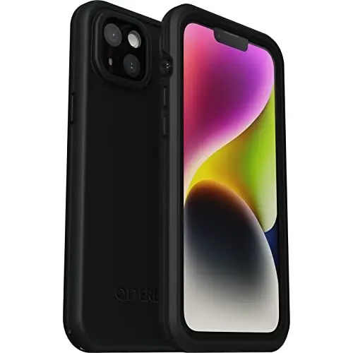 Produktbild: OtterBox Fre Hülle für iPhone 14 Plus, mit MagSafe, Wasserdicht (IP68), stoßfest, schmutzabweisend, schlanke Hülle mit integriertem Displayschutz, 5X getestet nach Militärstandard, Schwarz