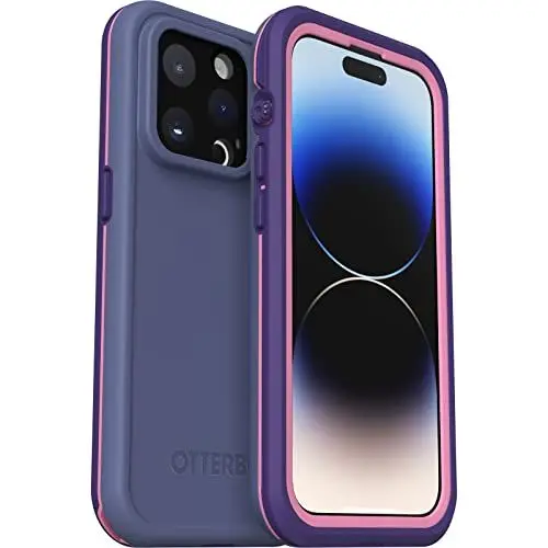 Produktbild: OtterBox Fre Hülle für iPhone 14 Pro, mit MagSafe, Wasserdicht (IP68), stoßfest, schmutzabweisend, schlanke Hülle mit integriertem Displayschutz, 5X getestet nach Militärstandard, Lila