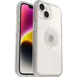 Produktbild: OtterBox Otter+Pop Hülle für iPhone 14/iPhone 13, stoßfest, sturzsicher, schützende Hülle mit PopSockets PopGrip, 3X Transparent