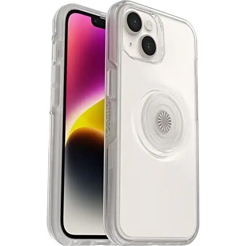 Produktbild: OtterBox Otter+Pop Hülle für iPhone 14/iPhone 13, stoßfest, sturzsicher, schützende Hülle mit PopSockets PopGrip, 3X Transparent