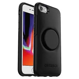 Produktbild: OtterBox Otter+Pop Hülle für iPhone 7/8/SE 2. gen/SE 3. gen, stoßfest, sturzsicher, schützende Hülle mit PopSockets PopGrip, 3x getestet nach Militärstandard, Schwarz