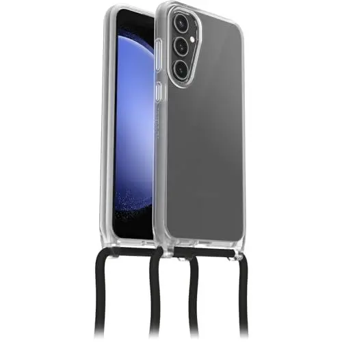 Produktbild: OtterBox React Necklace Hülle für Samsung Galaxy S23 FE, schützende Hülle mit Verstellbarer und Abnehmbarer Handykette, Getestet nach Militärstandard, Transparent, Keine Einzelhandelsverpackung