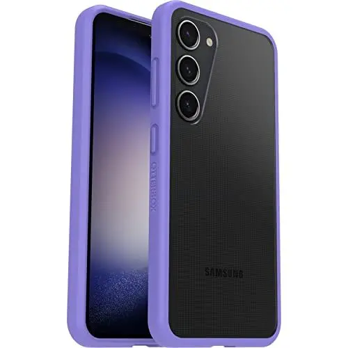 Produktbild: OtterBox Sleek Series Schutzhülle für Samsung Galaxy S23, stoßfest, sturzsicher, ultradünn, Schutzhülle, nach Militärstandard getestet, antimikrobieller Schutz, klar/lila