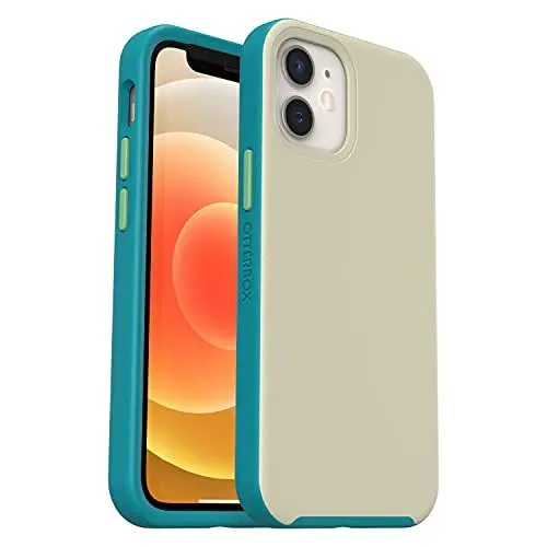 Produktbild: OtterBox Slim Serie Hülle für iPhone 12 Mini mit MagSafe, stoßfest, sturzsicher, ultraschlank, dünne schützende Hülle, getestet nach Militärstandard, Grau/Grün