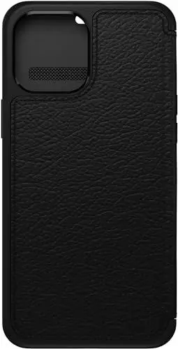 Produktbild: OtterBox Strada Hülle für iPhone 12 / iPhone 12 Pro, stoßfest, sturzsicher,Premium Lederfolio mit Zwei Kartenhaltern, 3X getestet nach Militärstandard, Schwarz