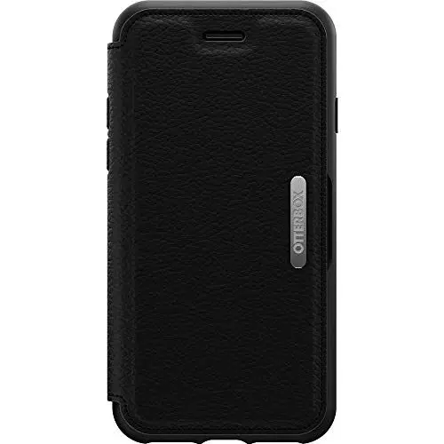 Produktbild: OtterBox Strada Hülle für iPhone 7/8/SE 2. gen/SE 3. gen, stoßfest, sturzsicher,Premium Lederfolio mit Zwei Kartenhaltern, 3X getestet nach Militärstandard, Schwarz