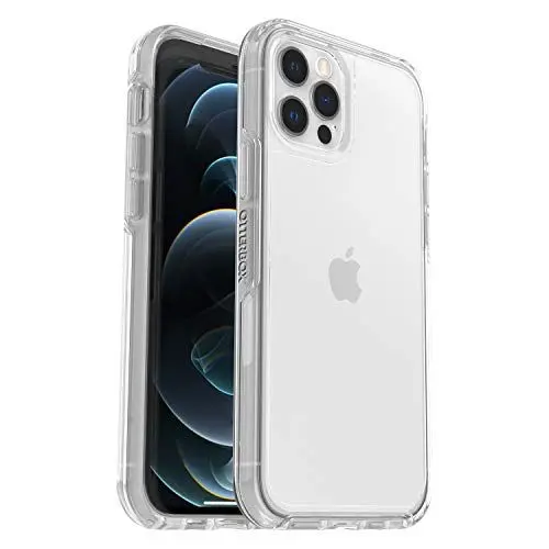 Produktbild: OtterBox Symmetry Clear Hülle für iPhone 12 / iPhone 12 Pro, stoßfest, sturzsicher, schützende dünne Hülle, 3X getestet nach Militärstandard, Transparent, Keine Einzelhandelsverpackung