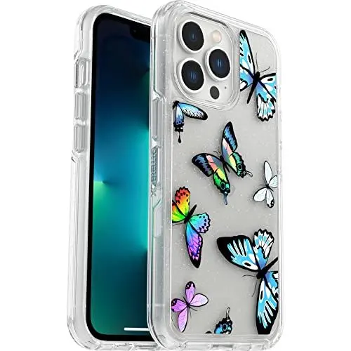 Produktbild: OtterBox Symmetry Clear Hülle für iPhone 13 Pro, stoßfest, sturzsicher, schützende dünne Hülle, 3X Butterfly