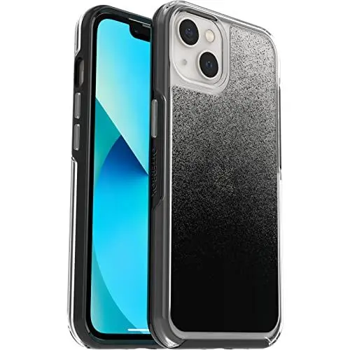 Produktbild: OtterBox Symmetry Clear Hülle für iPhone 13, sturzsicher, schützende Hülle, 3X getestet nach Militärstandard, antimikrobiell, Transparent/Schwarz
