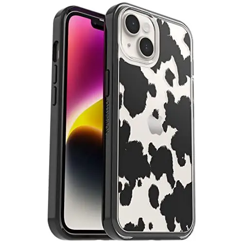 Produktbild: OtterBox Symmetry Clear Hülle für iPhone 14/iPhone 13, stoßfest, sturzsicher, schützende dünne Hülle, 3X Cow Print