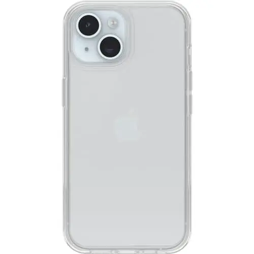 Produktbild: OtterBox Symmetry Clear Hülle für iPhone 16e, 15, 14, 13, sturzsicher, schützende dünne Hülle, 3X getestet nach Militärstandard, Transparent