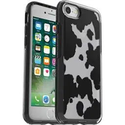 Produktbild: OtterBox Symmetry Clear Hülle für iPhone 7/8/SE 2020/SE 2022, stoßfest, sturzsicher, schützende dünne Hülle, 3X getestet nach Militärstandard, Cow Print