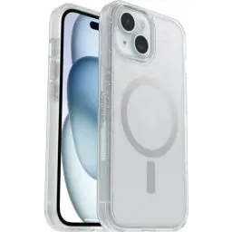 Produktbild: OtterBox Symmetry Clear für MagSafe transparente Hülle für iPhone 15 / iPhone 14 / iPhone 13, stoßfest, sturzsicher, schützende Hülle, 3X getestet nach Militärstandard, Stardust