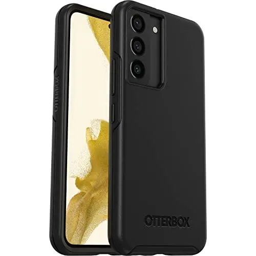 Produktbild: OtterBox Symmetry Hülle für Samsung Galaxy S22, sturzsicher, schützende dünne Hülle, 3X getestet nach Militärstandard, antimikrobieller Schutz, Schwarz
