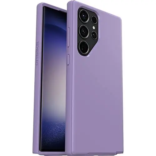 Produktbild: OtterBox Symmetry Hülle für Samsung Galaxy S23 Ultra, sturzsicher, schützende dünne Hülle, 3X getestet nach Militärstandard, antimikrobieller Schutz, Lila