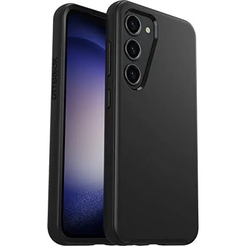 Produktbild: OtterBox Symmetry Hülle für Samsung Galaxy S23, sturzsicher, schützende dünne Hülle, 3X getestet nach Militärstandard, antimikrobieller Schutz, Schwarz