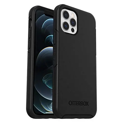 Produktbild: OtterBox Symmetry Hülle für iPhone 12 / iPhone 12 Pro, sturzsicher, schützende dünne Hülle, 3X getestet nach Militärstandard, antimikrobieller Schutz, Schwarz, Keine Einzelhandelsverpackung