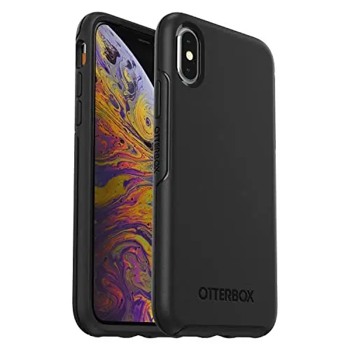 Produktbild: OtterBox Symmetry Hülle für iPhone X / iPhone Xs, stoßfest, sturzsicher, schützende dünne Hülle, 3x getestet nach Militärstandard, Schwarz
