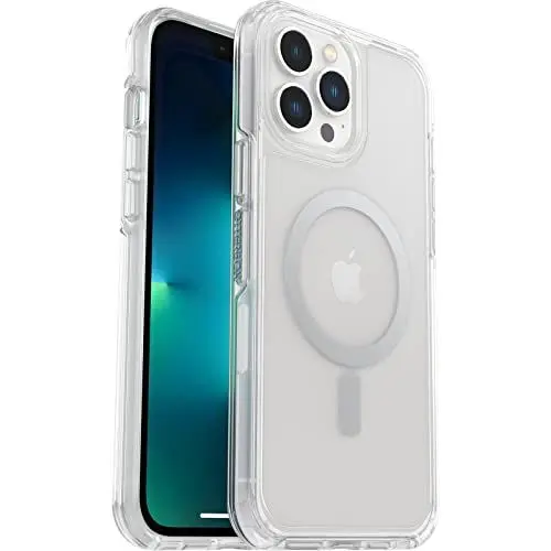 Produktbild: OtterBox Symmetry+ transparente Hülle für iPhone 13 Pro Max/iPhone 12 Pro Max für MagSafe, stoßfest, sturzsicher, schützende Hülle, 3X antimikrobieller Schutz, Klar