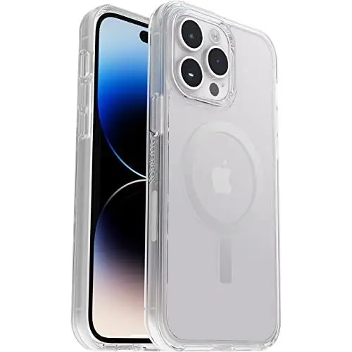 Produktbild: OtterBox Symmetry+ transparente Hülle für iPhone 14 Pro Maxfür MagSafe, stoßfest, sturzsicher, schützende Hülle, 3X antimikrobieller Schutz, Transparent