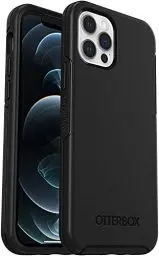 Produktbild: OtterBox Symmetry Hülle für iPhone 12 / iPhone 12 Pro, sturzsicher, schützende dünne Hülle, 3X getestet nach Militärstandard, antimikrobieller Schutz, Schwarz