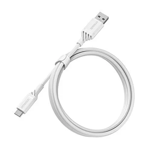 Produktbild: OtterBox verstärktes USB-A auf USB-C Kabel, Ladekabel für Smartphone und Tablet, Ultra-Robust und getestet auf Biegsamkeit und Flexibilität, 1M, Weiß