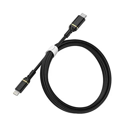 Produktbild: OtterBox USB C-Lightning PD 1M Robustes Schnelllade-Kabel, Performance Serie, Schwarz