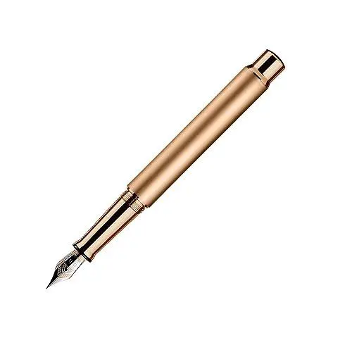 Produktbild: Otto Hutt Design 04 Füllfederhalter mit Schaft in Roségold matt beschichtet, Kappe und Beschlagteile glanz Roségold beschichtet, mit Feder aus 18 Karat Gold, Federstärke: EF, 038-11620