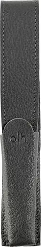 Produktbild: Otto Hutt 156-18433 - Leder Etui in der Farbe Anthrazit zur Aufbewahrung und zum Schutz von Schreibgeräten, passend für 1 Schreibgerät, Maße: 16 x 3 cm