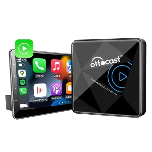 Produktbild: OTTOCAST U2AIR PRO Wireless CarPlay Adapter Kompatibel mit Autos ab 2016 & iPhone iOS 10+, Adapter Konvertiert Kabelgebundenes CarPlay in Drahtloses, Plug-und-Play, 5GHz Wi-Fi, USB C/A & USB C/C
