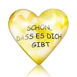Produktbild: Otuuz 1 Stück Sorgenstein SCHÖN DASS ES Dich GIBT Herzform Glücksstein Herz Glücksbringer Herzförmiger Handschmeichler Mutmacher Geschenk für Freunde Familie